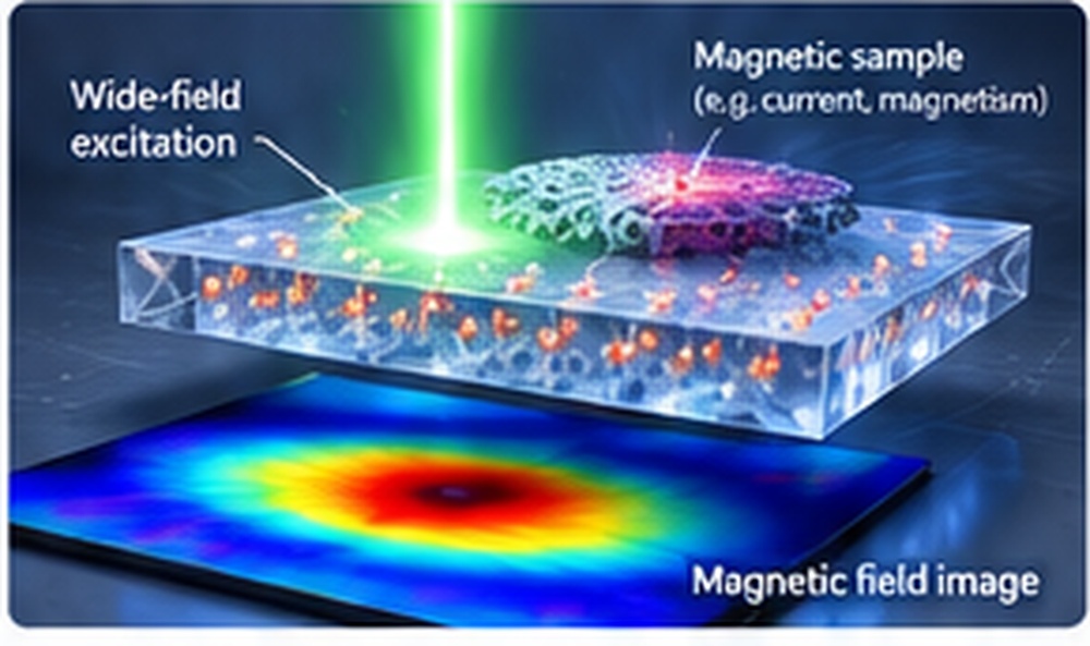 Wide-field magnetic imaging using an NV ensemble layer