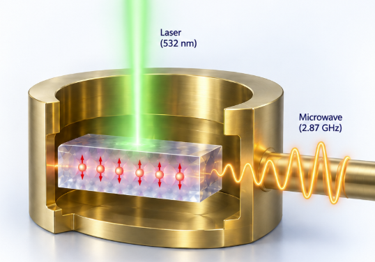 NV ensemble diamond inside a microwave cavity under optical excitation for maser and microwave quantum-device research