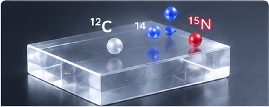 3D isotope-engineered diamond with carbon and nitrogen isotope control