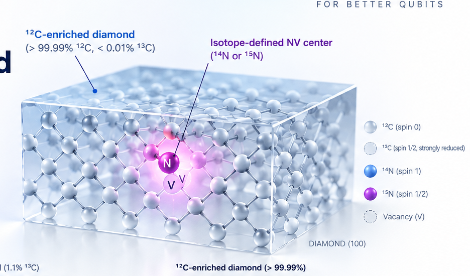 Isotope-engineered diamond lattice