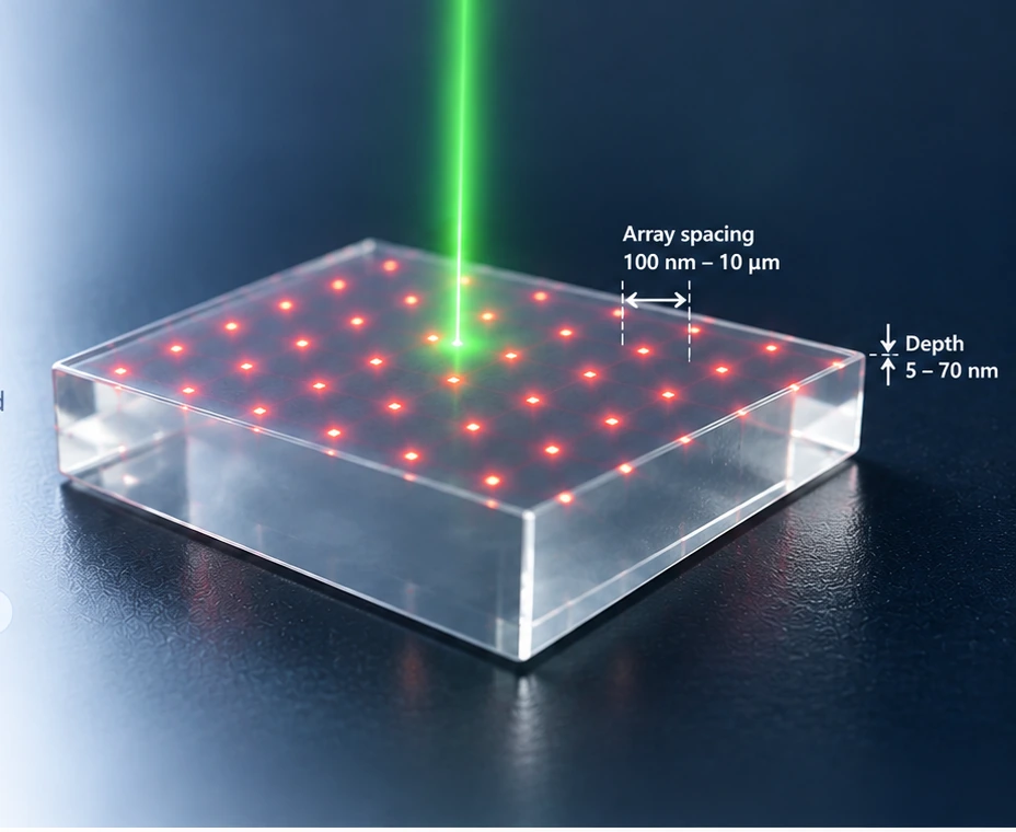 Three-dimensional patterned NV center array in diamond